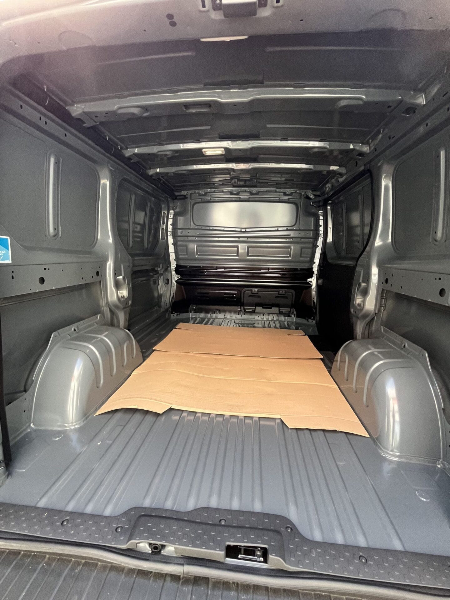 Interior of an empty cargo van